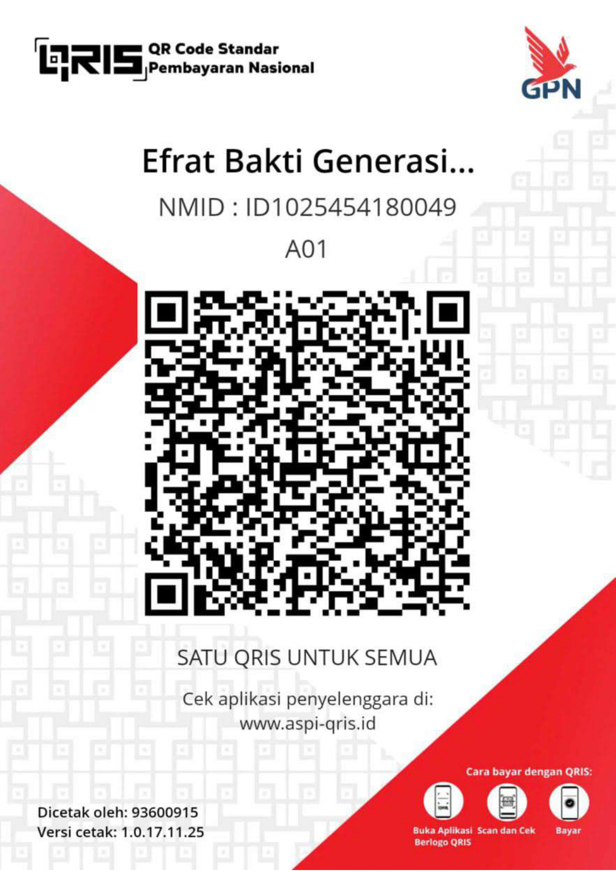 QRIS Yayasan Efrat Bakti Generasi Muda